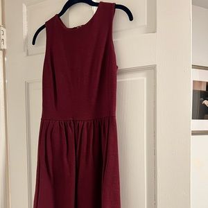 Cranberry Jcrew Pleated dress